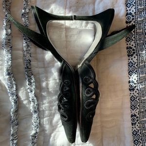 Elegant, Black Cole Haan Sling Back Heels 9.5